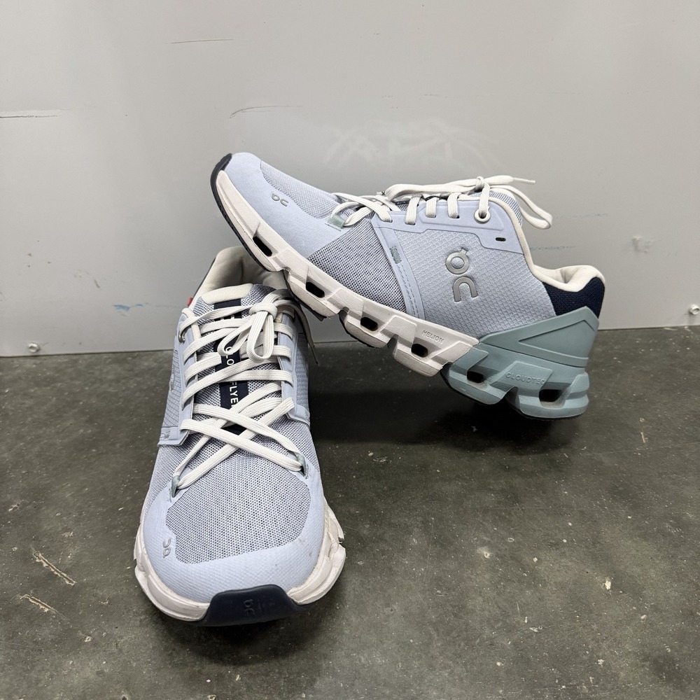 On Cloudflyer 4.0 Nimbus Cobble Blue Grey Running Shoes 71.98668 Women Sz 8.5